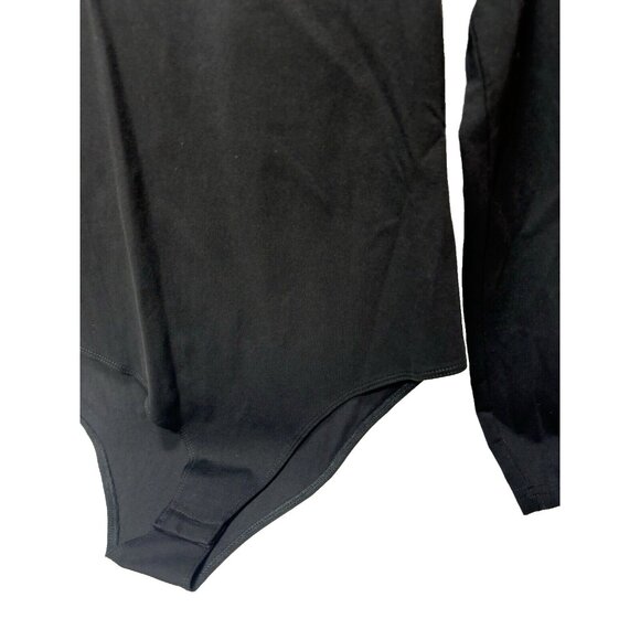 Women's Small Black Long Sleeve Bodysuit – Round Neck & Comfortable Fit New - Picture 3 of 7